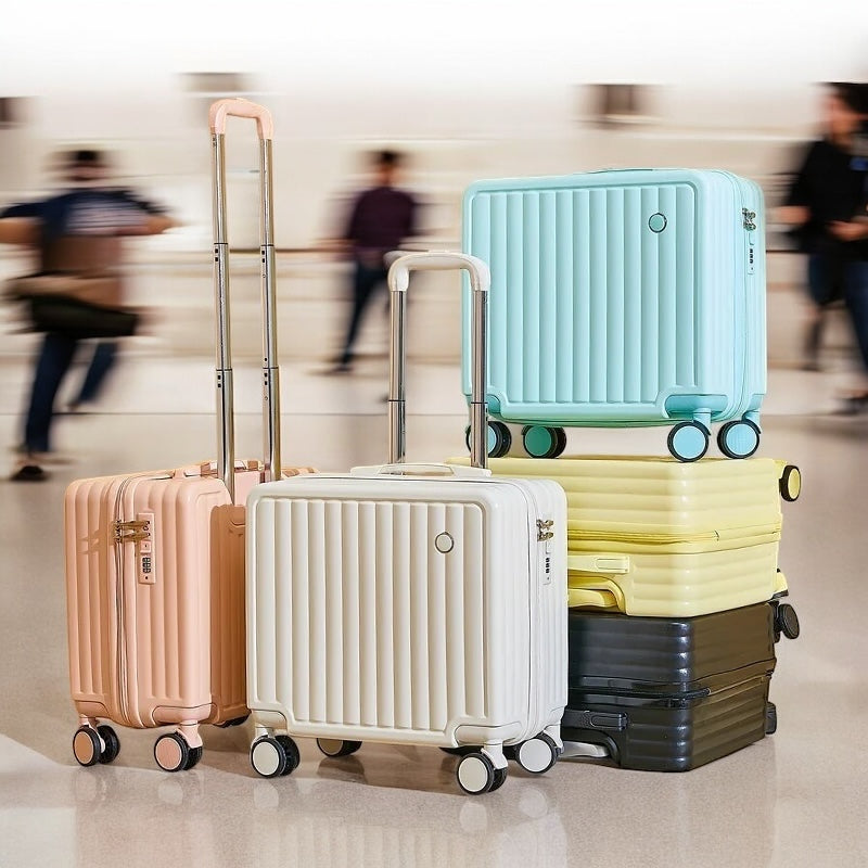 Small fresh 18 "airline cute trolley box passcode box travel luggage-free suitcase for men and women