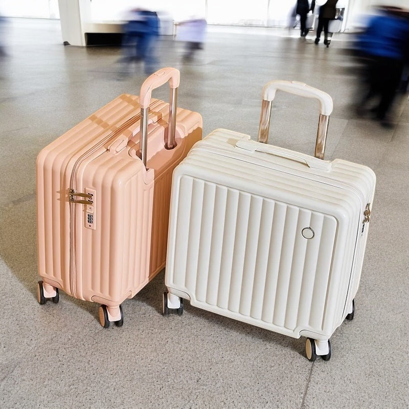 Small fresh 18 "airline cute trolley box passcode box travel luggage-free suitcase for men and women